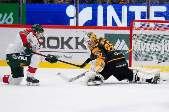 Frölundas Isac Heens och Skellefteås målvakt Gustaf