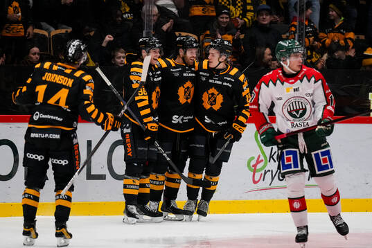Skellefteås Oscar Lindberg och Rickard Hugg jublar