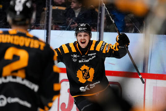 Skellefteås Jonathan Johnson jublar