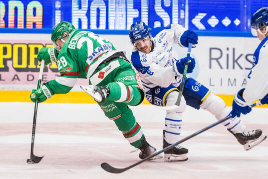 Rögles Dennis Everberg och Leksands Matt Caito