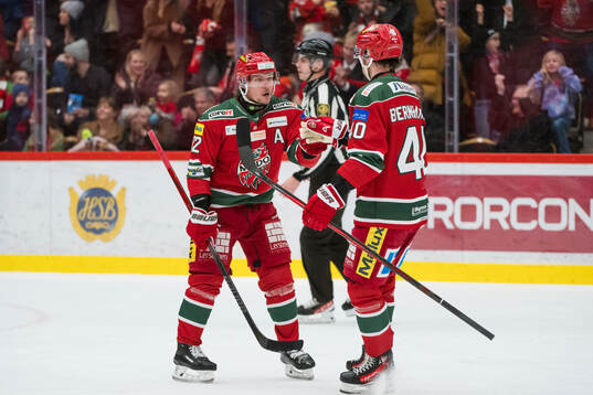 Modos Jesper Olofsson och David Bernhardt jublar
