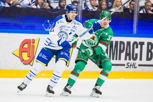 Leksands Joonas Lyytinen och Rögles Albin Sundsvik