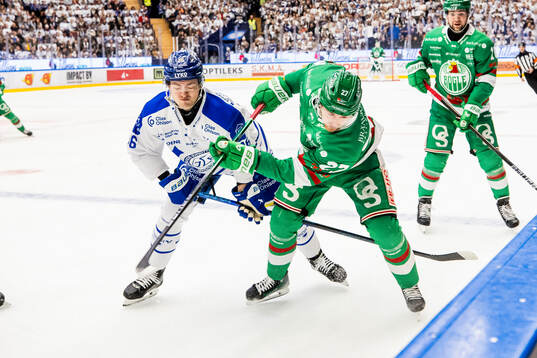 Leksands Hannes Hellberg och Rögles Linus Sjödin