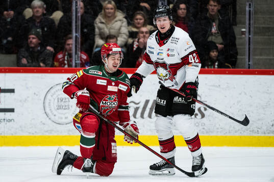 Modos Sampo Ranta och Malmö Redhawks Robin Salo