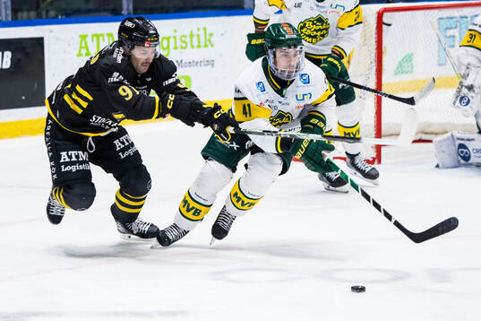 AIKs Gerry Fitzgerald och Björklövens Maxime Fortier