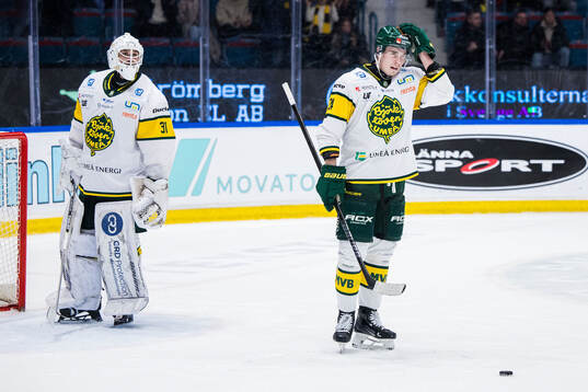 Björklövens målvakt Melwin Asp Cassåsen och Linus