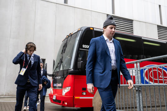 David Granberg of Sweden arrive to the arena
