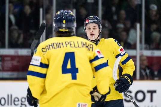 Tom Willander of Sweden celebrates