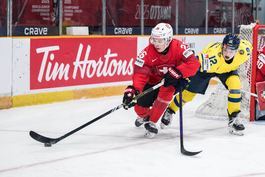 Eric Schneller of Switzerland and Isac Hedqvist of Sweden