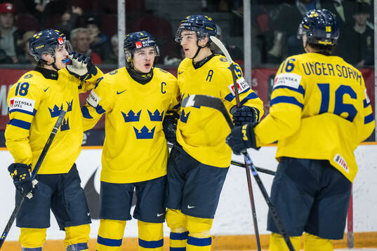 Axel Sandin-Pellikka of Sweden celebrates with Victor
