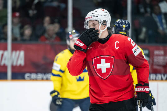 Alain Graf of Switzerland looks dejected