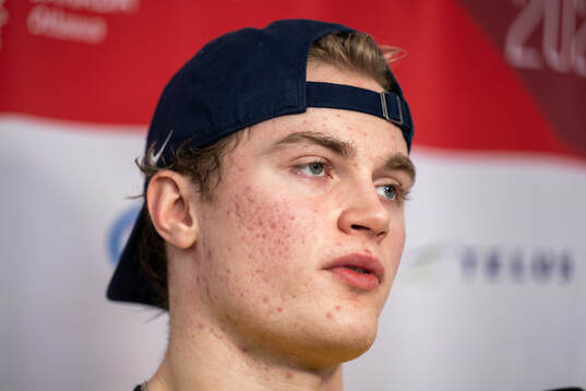 Tom Willander of Sweden is interviewed