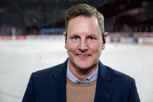 Niklas Jihde of Swedish broadcaster Viaplay poses for a