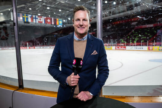 Niklas Jihde of Swedish broadcaster Viaplay poses for a