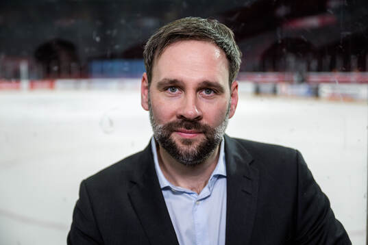 Tobias Carlsson of Swedish broadcaster Viaplay poses for a