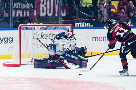 Linköpings Jesper Myrenberg och Malmö Redhawks Nikola