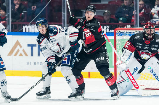 Linköpings Nicholas Shore och Malmö Redhawks Teemu