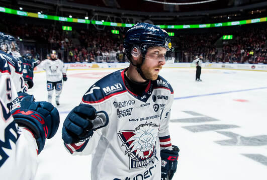 Linköpings Linus Hultström jublar