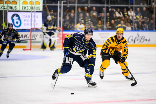 HV71s Olle Alsing och Skellefteås Oscar Lindberg