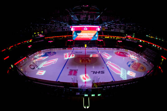 Behrn arena interiör sett från taket