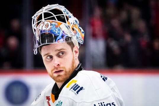 Växjös målvakt Adam Åhman deppar
