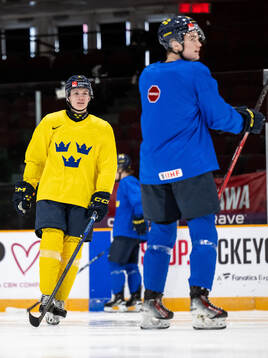 Wilhelm Hallquist of Sweden at a practice session