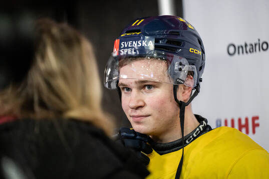 Zeb Forsfjäll of Sweden is interviewed
