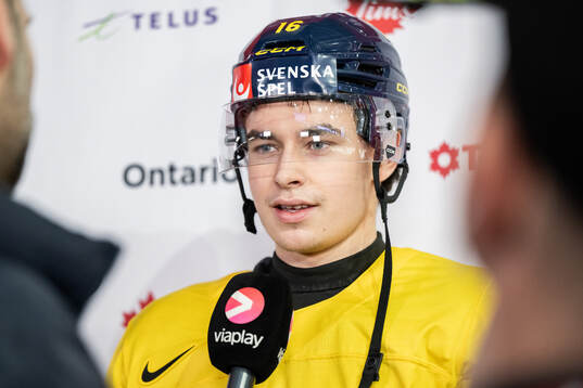 Felix Unger Sörum of Sweden is interviewed