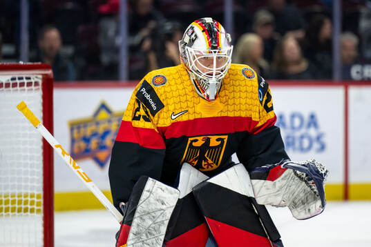 Goaltender Linus Vieillard of Germany