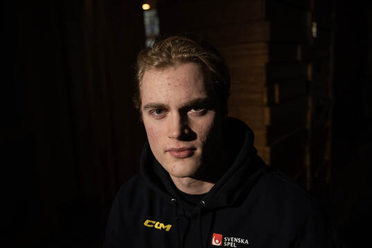 Tom Willander of the Swedish under-20 national ice hockey