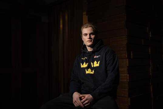 Tom Willander of the Swedish under-20 national ice hockey
