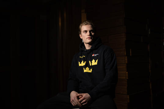 Tom Willander of the Swedish under-20 national ice hockey