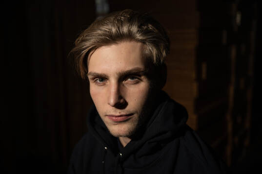 Noel Nordh of the Swedish under-20 national ice hockey team