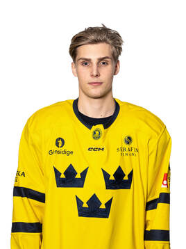 Noel Nordh of the Swedish under-20 national ice hockey team