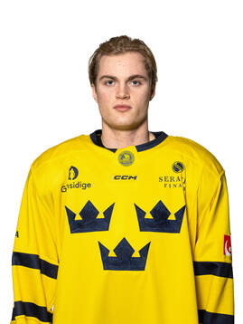Tom Willander of the Swedish under-20 national ice hockey