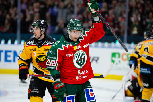 Frölundas Mikael Ruohomaa jublar