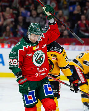 Frölundas Mikael Ruohomaa jublar
