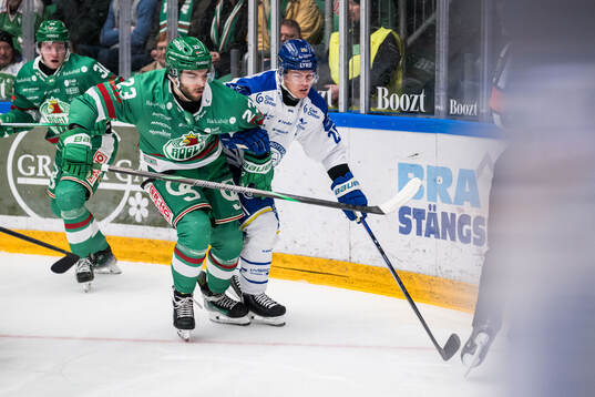 Rögles Josh Dickinson och Leksands Axel Rindell