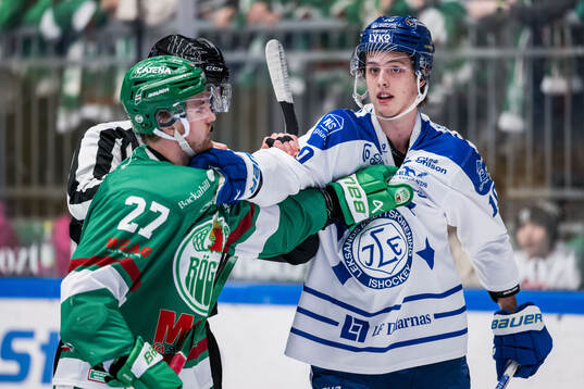 Rögles Linus Sjödin och Leksands Anton Johansson
