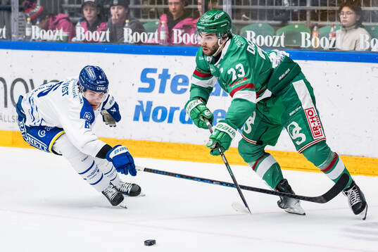 Leksands Alexander Lundqvist och Rögles Josh Dickinson