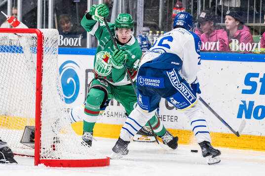 Rögles Jacob Peterson och Leksands Patrik Norén