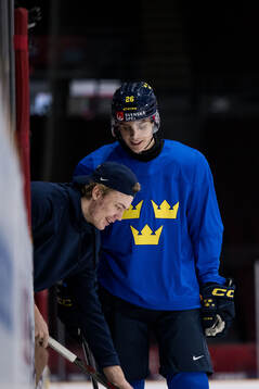 Anton Wahlberg and Noel Nordh of Sweden at a practice
