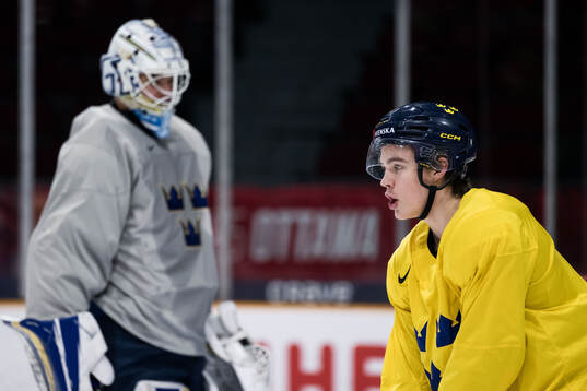 Axel Sandin-Pellikka of Sweden at a practice session