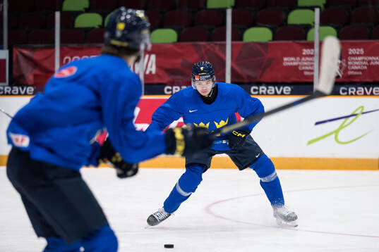 Wilhelm Hallquist of Sweden at a practice session