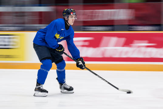 Linus Eriksson of Sweden at a practice session