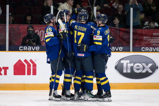 Herman Träff of Sweden celebrates