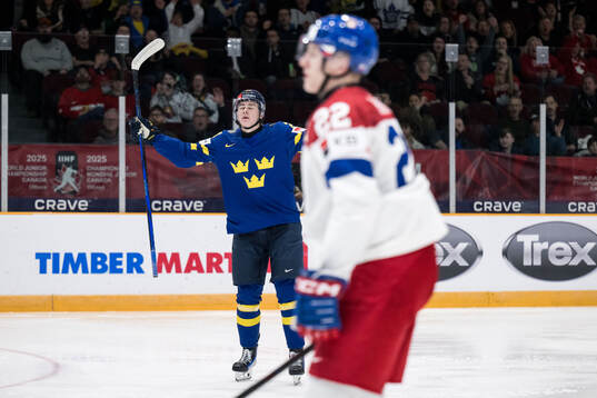 Herman Träff of Sweden celebrates