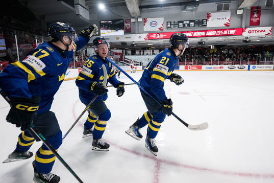 Felix Nilsson, Otto Stenberg and Herman Träff of Sweden
