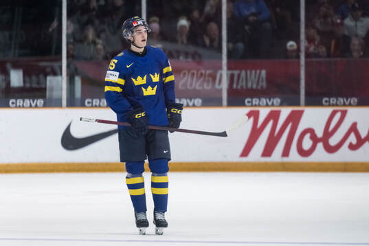 David Edstrom of Sweden looks dejected