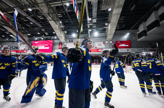 David Granberg of Sweden celebrates
